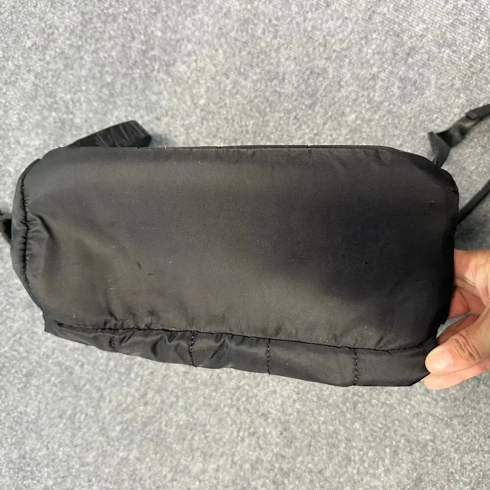 Pajar Twill Dome Quilted Puff Backpack Black Neutral Laptop Pocket Luggage Strap